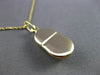 ESTATE 14KT YELLOW GOLD SHINY BABY DRESS SHOE CHARM PENDANT & CHAIN #23512