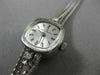ANTIQUE .10CT OLD MINE DIAMOND 18K WHITE GOLD SQUARE ORTIN WATCH SHARP!! #18815