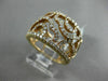ESTATE LARGE & WIDE .97CT ROUND DIAMOND 18KT ROSE GOLD 3D OPEN FILIGREE FUN RING