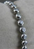 ESTATE 3.0CT ROUND DIAMOND 14K WHITE GOLD 3D CLASSIC BEZEL TENNIS BRACELET 11017