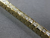 ESTATE 4.54CT DIAMOND 14K YELLOW GOLD PRINCESS CHANNEL INVISIBLE TENNIS BRACELET