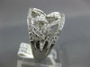 ESTATE LARGE 1.45CT DIAMOND 18KT WHITE GOLD 3D MULTI ROW CRISS CROSS FUN RING