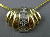 ESTATE LARGE .60CT DIAMOND 14KT WHITE & YELLOW GOLD CLASSIC SLIDE PENDANT #2708