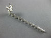 ESTATE 1.37CT DIAMOND 18K WHITE GOLD ROUND FLEXIBLE BAR JOURNEY HANGING EARRINGS