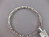ESTATE .88CT DIAMOND 18KT WHITE GOLD 3D SQUARE MULTI LINK CUFF BANGLE BRACELET