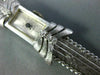 ESTATE ART DECO CORTINA DIAMOND 14K WHITE GOLD 3D RECTANGULAR SWISS WATCH #20920
