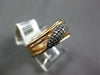 .19CT CHOCOLATE FANCY DIAMOND 14K ROSE & BLACK GOLD HANDCRAFTED BAMBOO LEAF RING