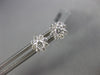 ESTATE .43CT DIAMOND 18KT WHITE GOLD 3D CLASSIC FLOWER STUD EARRINGS