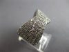 LARGE 1.76CT DIAMOND 14KT WHITE GOLD MULTI ROW INFINITY WEDDING ANNIVERSARY RING