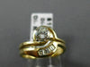 ESTATE .59CT ROUND & BAGUETTE DIAMOND 14KT TWO TONE GOLD 3D ENGAGEMENT RING #240