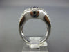 LARGE 4.16CT DIAMOND & AAA AMETHYST 18KT WHITE GOLD 3D OVAL DOUBLE V FUN RING