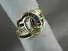 ANTIQUE WIDE 1.87CT DIAMOND & AAA SAPPHIRE 18KT YELLOW GOLD WOVEN FUN RING