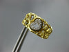 .15CT DIAMOND 14KT 2 TONE GOLD 3D HEART SHAPE SEMI HOOP CLIP ON HANGING EARRINGS