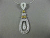 ESTATE .30CT WHITE & FANCY YELLOW DIAMOND 14K 2 TONE GOLD FILIGREE PENDANT 19538