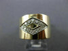 ESTATE WIDE .15CT ROUND DIAMOND 14K 2 TONE GOLD CLASSIC ANNIVERSARY RING #26359
