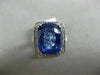 ESTATE EXTRA LARGE 12.25CT DIAMOND & AAA SAPPHIRE 14K WHITE GOLD ENGAGEMENT RING