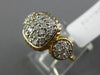 ESTATE .73CT DIAMOND 14KT WHITE & YELLOW GOLD 3D ROUND & SQUARE PAVE ROPE RING