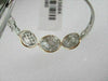 ANTIQUE WIDE DIAMOND 18KT ROSE WHITE GOLD CIRCLE BANGLE