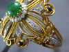 ANTIQUE 7.24CT DIAMOND & AAA EMERALD RUBY & ONYX 18K 2 TONE GOLD BANGLE BRACELET