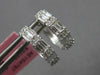 .65CT DIAMOND 14KT WHITE GOLD 3D ROUND & BAGUETTE 2 ROW HUGGIE HANGING EARRINGS