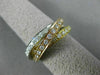 ESTATE LARGE 2.21CT DIAMOND 18K TRI COLOR GOLD ETERNITY TRINITY ANNIVERSARY RING