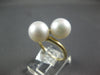 ESTATE AAA SOUTH SEA PEARL 14KT YELLOW GOLD 3D CLASSIC CRISS CROSS LOVE RING