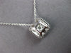ESTATE .75CT DIAMOND 14K WHITE GOLD CLASSIC SQUARE CLUSTER HALO FLOATING PENDANT