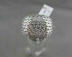ANTIQUE WIDE 1.66CTW DIAMOND 18KT WHITE FILIGREE PAVE GOLD RING F/G VS/SI