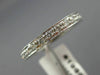 ANTIQUE .58CT DIAMOND 14KT WHITE GOLD MILGRAIN ETERNITY ANNIVERSARY RING #19869