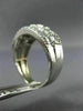 ANTIQUE WIDE 1.20CT BAGUETTE & ROUND DIAMOND 14KT WHITE GOLD WEDDING RING #21988