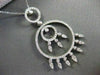 ESTATE LARGE 2.10CT DIAMOND 14K WHITE GOLD FLOATING CIRCLE OF LIFE PENDANT #1585