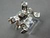ESTATE LARGE .55CT DIAMOND 14KT WHITE GOLD 3D CLASSIC ETOILE BOW FUN RING