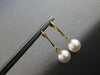 ESTATE AAA SOUTH SEA PEARL 14K YELLOW GOLD 3D CLASSIC LEVERBACK HANGING EARRINGS