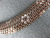 WIDE 58.78CT DIAMOND & AAA SMOKEY TOPAZ 14KT ROSE GOLD ETERNITY TENNIS NECKLACE