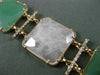 ESTATE WIDE & LONG 1.45CT DIAMOND & AVENTURINE 14KT ROSE GOLD 3D SQUARE BRACELET