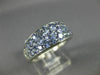 WIDE 1.50CT AAA TANZANITE 14KT WHITE GOLD 3D MULTI ROW FILIGREE ANNIVERSARY RING