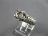 ESTATE .40CT DIAMOND 14KT WHITE GOLD 4 PRONG FILIGREE SEMI MOUNT ENGAGEMENT RING