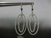 ESTATE LARGE 1.58CT DIAMOND 18KT WHITE GOLD 3D MULTI LINK OVAL HANGING EARRINGS
