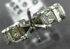 ESTATE WIDE 1.0CT DIAMOND 14K WHITE GOLD ROUND SEMI MOUNT ENGAGEMENT RING #19279