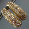 ESTATE WIDE 3.72CT PINK DIAMOND 18KT ROSE GOLD MULTI ROW HOOP HANGING EARRINGS