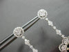 ANTIQUE LARGE 13.33CTW DIAMOND & AAA SAPPHIRE 18KT WHITE GOLD HANGING EARRINGS