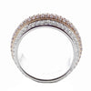 WIDE 2.95CT WHITE & PINK DIAMOND 18K WHITE & ROSE GOLD ETERNITY ANNIVERSARY RING