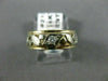ANTIQUE .35CT DIAMOND 14K WHITE YELLOW GOLD FILIGREE ETERNITY WEDDING RING 21370