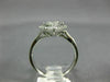 ESTATE LARGE 1.0CT DIAMOND 14KT WHITE GOLD 3D CLUSTER PEAR HALO ENGAGEMENT RING