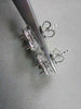 ANTIQUE .54CT 3D ROUND DIAMOND FILIGREE 14KT WHITE GOLD EARRINGS JACKET SETTINGS