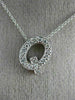 .36CT ROUND DIAMOND 14KT WHITE GOLD CLASSIC "Q" INITIAL FLOATING PENDANT #18300
