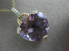LARGE 10.15CT DIAMOND & AAA AMETHYST 14K WHITE & ROSE GOLD HEART PENDANT #226473
