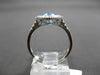 ESTATE 1.60CTW DIAMOND & AAA BLUE TOPAZ 14KT WHITE GOLD FILIGREE MILGRAIN RING