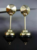 ANTIQUE LARGE 14KT YELLOW GOLD ITALIAN CARNELIAN & ONYX HANGING EARRINGS #25571