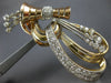 ANTIQUE LARGE 7.0CT OLD MINE DIAMOND 14K WHITE & ROSE GOLD FLORAL BOW BROOCH 817